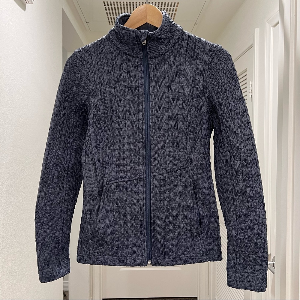 EUC Spyder sweater/knit fleece full zip jacket, size S